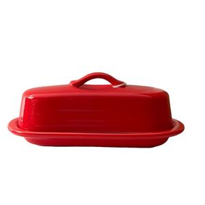 Christmas Red Butter Dish